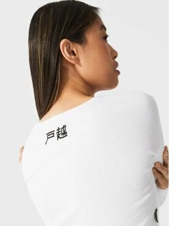 Εκπτωση 👍 Togoshi Γυναίκες Μπλουζάκια Μπλουζάκι TG22-TPD140 Λευκό Regular Fit 💯 -δερμάτινο πορτοφόλι Κατάστημα unnamed file 1335