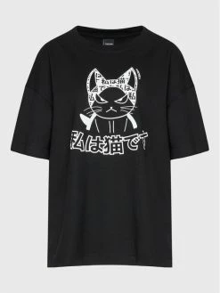 Κουπόνι 🎁 Togoshi Γυναίκες T-shirts T-Shirt TG23-TSD521 Μαύρο Relaxed Fit 🔔 -δερμάτινο πορτοφόλι Κατάστημα unnamed file 1348