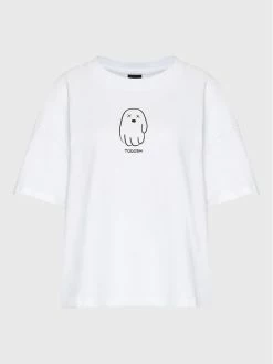 Νέος 🥰 Togoshi Γυναίκες T-shirts T-Shirt TG23-TSD510 Λευκό Relaxed Fit ✨ -δερμάτινο πορτοφόλι Κατάστημα unnamed file 1354