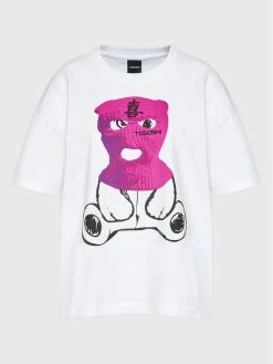 Νέος ✔️ Togoshi Γυναίκες T-shirts T-Shirt TG22-TSD502 Λευκό Relaxed Fit 😍 -δερμάτινο πορτοφόλι Κατάστημα unnamed file 1360