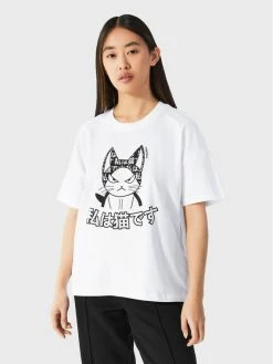 Φτηνός 😍 Togoshi Γυναίκες T-shirts T-Shirt TG22-TSD501 Λευκό Relaxed Fit 🥰