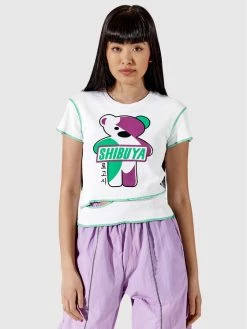 Πολύ καλή προσφορά 😉 Togoshi Γυναίκες T-shirts T-Shirt TG22-TSD001 Λευκό Slim Fit 🔥