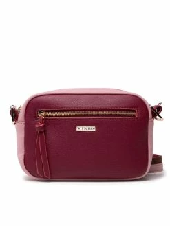 Ολοκαίνουργιο 🥰 Wittchen Γυναίκες Τσάντες Χιαστί Τσάντα 93-4Y-532-2P Μπορντό 👏