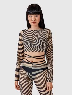 Προώθηση 🔥 Togoshi Γυναίκες Μπλουζάκια Μπλουζάκι TG22-TPD010 Μπεζ Slim Fit 😉