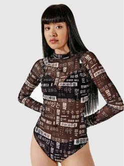 Κουπόνι ❤️ Togoshi Γυναίκες Κορμάκια Body TG22-BOD002 Μαύρο Slim Fit 😉