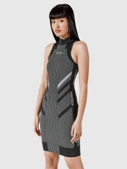 Τοπ 10 😀 Togoshi Γυναίκες Καθημερινά Φορέματα Φόρεμα καθημερινό TG22-SUD010 Γκρι Extra Slim Fit 🔔